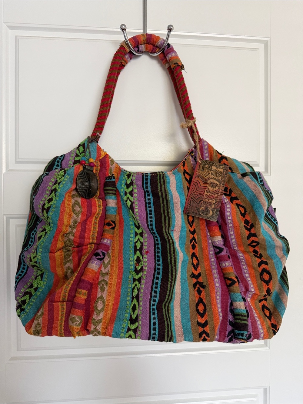 NWT Catori Boho Striped Multicolor Tote Bag